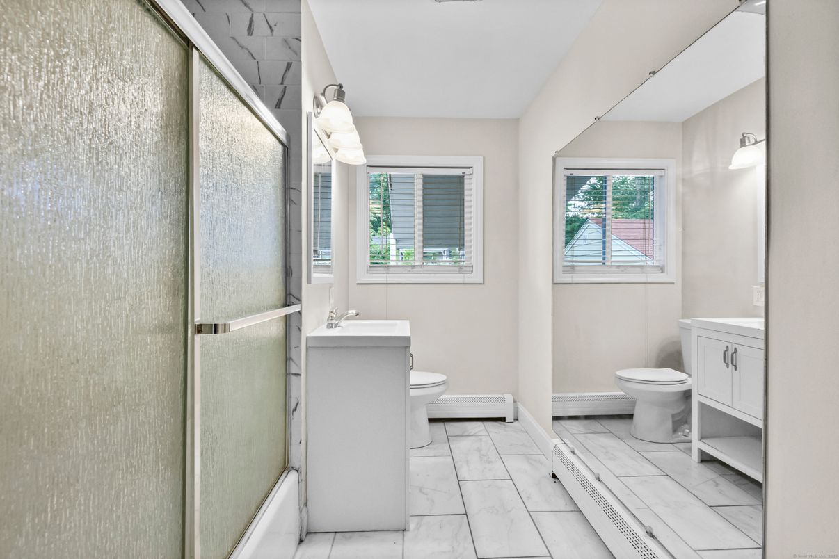 Bathroom, Glass Shower, Interior, Marble