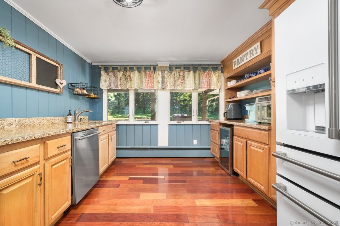 Interior, Kitchen, Wood Texture Flooring