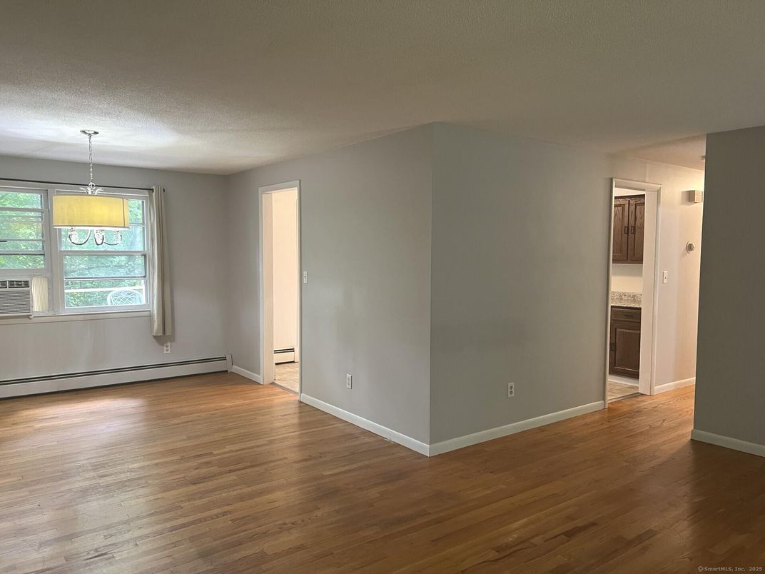 Empty room, Interior, Pendant Lights, Wood Texture Flooring
