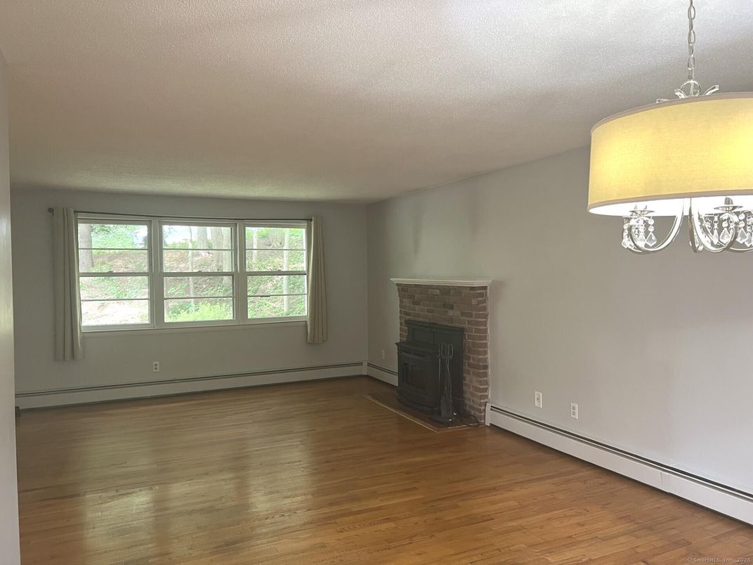 Empty room, Fireplace, Interior, Wood Texture Flooring