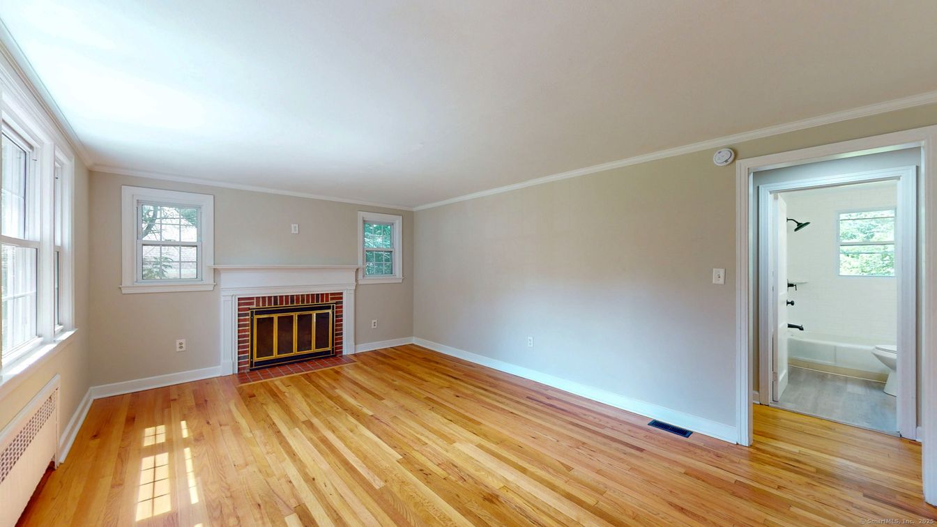Empty room, Fireplace, Interior, Wood Texture Flooring