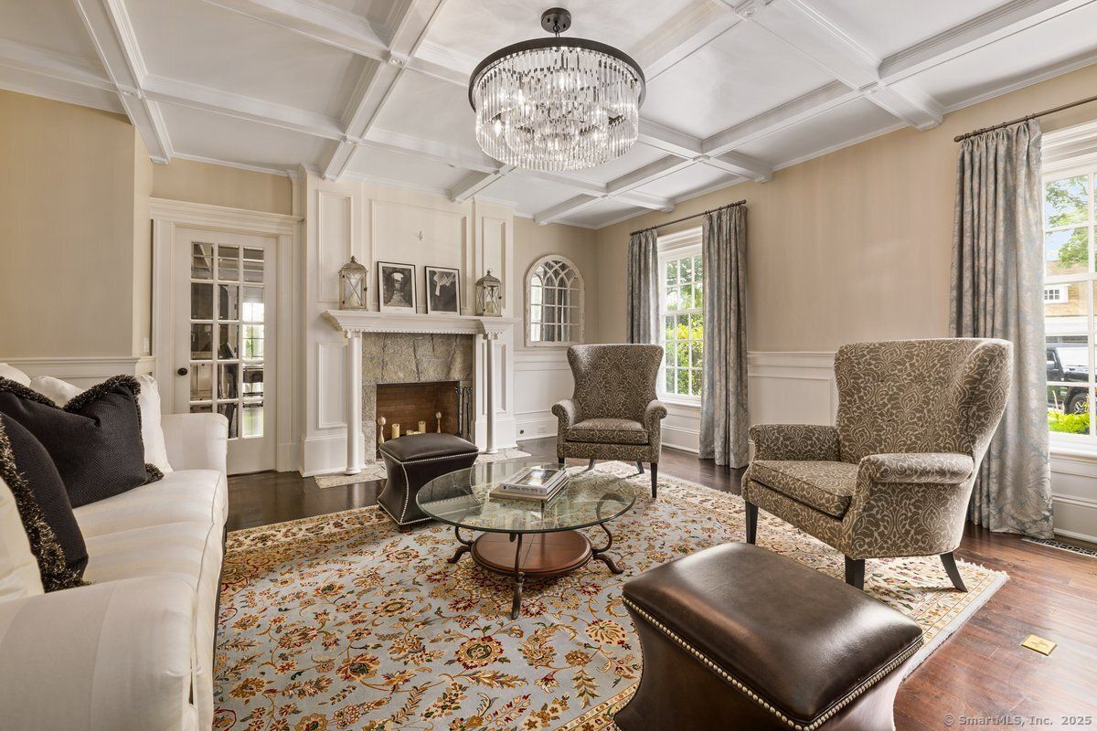 Chandelier, Fireplace, Interior, Living room, Wood Texture Flooring