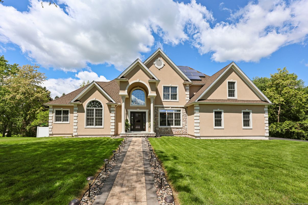 Exterior, Facade, Solar Panels, Brick Traditional