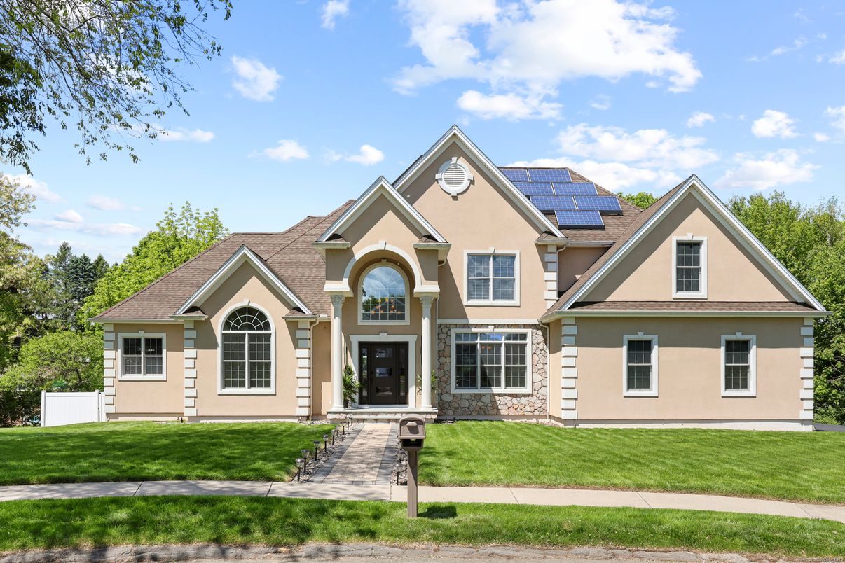 Exterior, Facade, Solar Panels, Brick Traditional