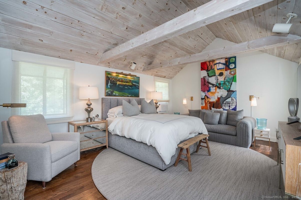 Bedroom, Interior, Wooden Beams, Wooden Ceilings, Wood Texture Flooring