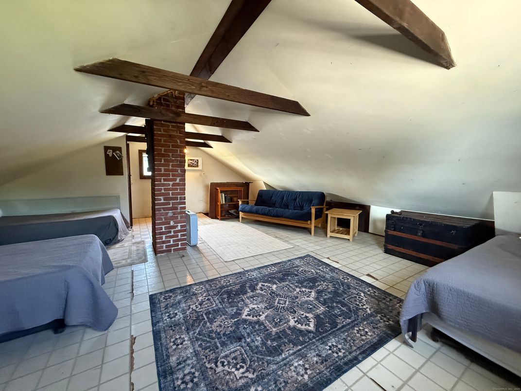 Bedroom, Fireplace, Interior, Wooden Beams