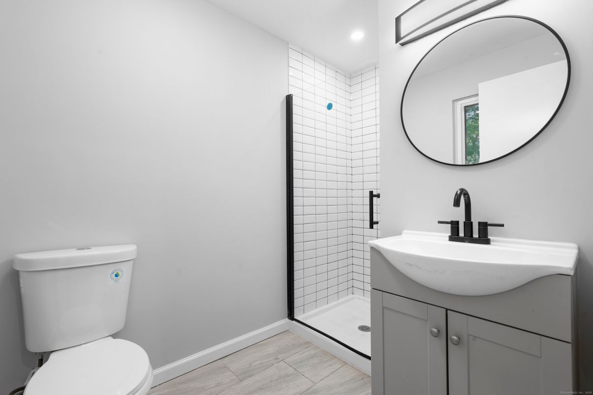Bathroom, Interior, Recessed Lighting, Wood Texture Flooring