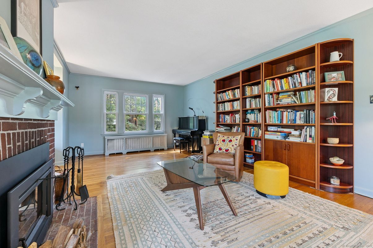Fireplace, Interior, Piano, Wood Texture Flooring