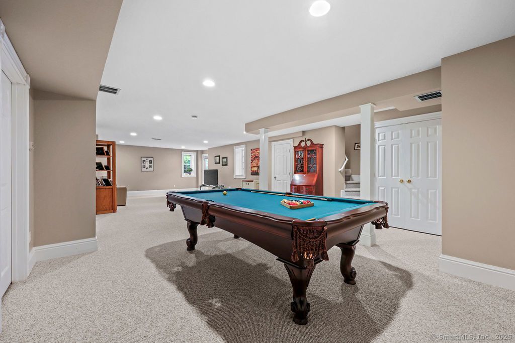 Billiard Table, Game Room, Interior, Recessed Lighting