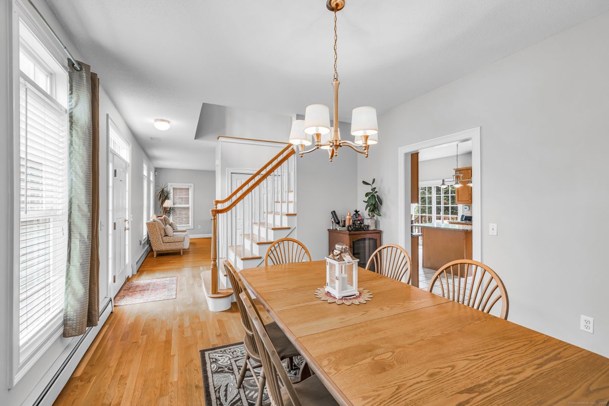 Chandelier, Dining room, Interior, Wood Texture Flooring