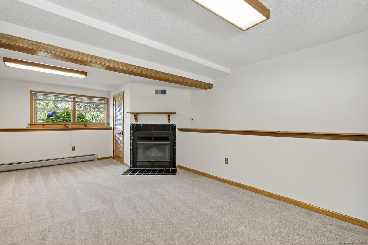 Empty room, Fireplace, Interior