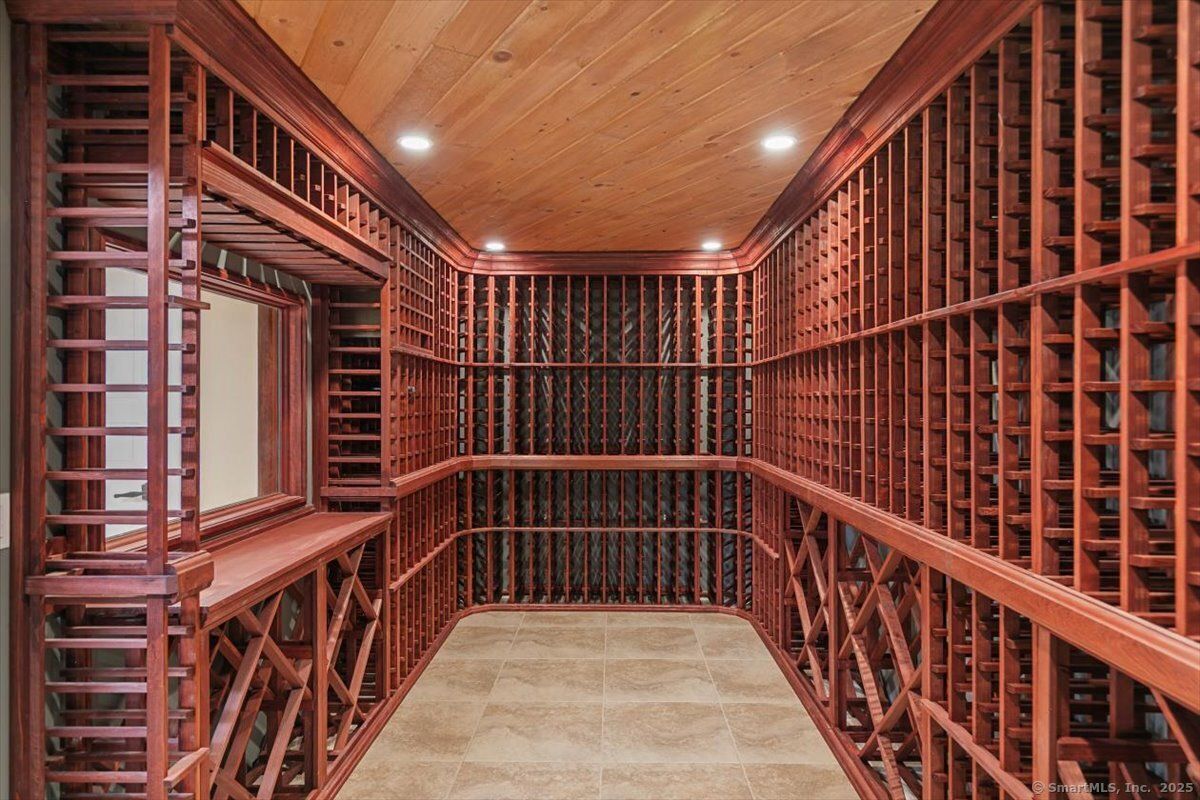Interior, Recessed Lighting, Wine Storage, Wooden Ceilings