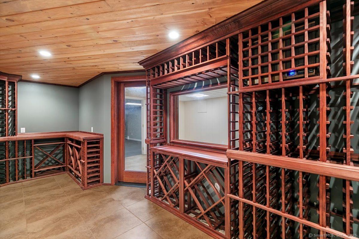 Interior, Recessed Lighting, Wine Storage, Wooden Ceilings