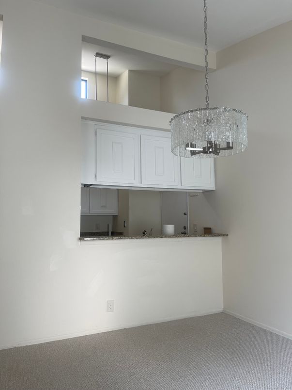 Chandelier, Empty room, Interior