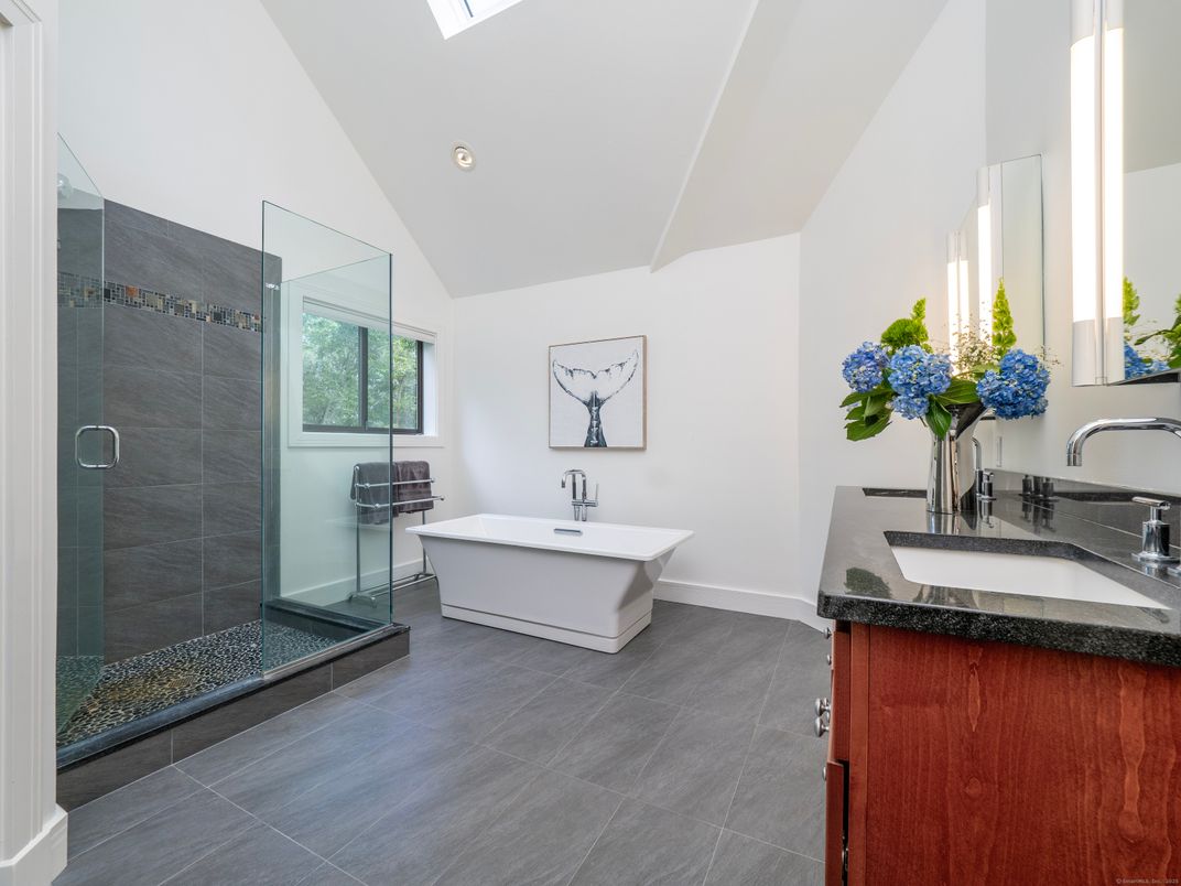 Bathroom, Dual Sink Vanities, Free Standing Baths, Glass Shower, Interior, Recessed Lighting