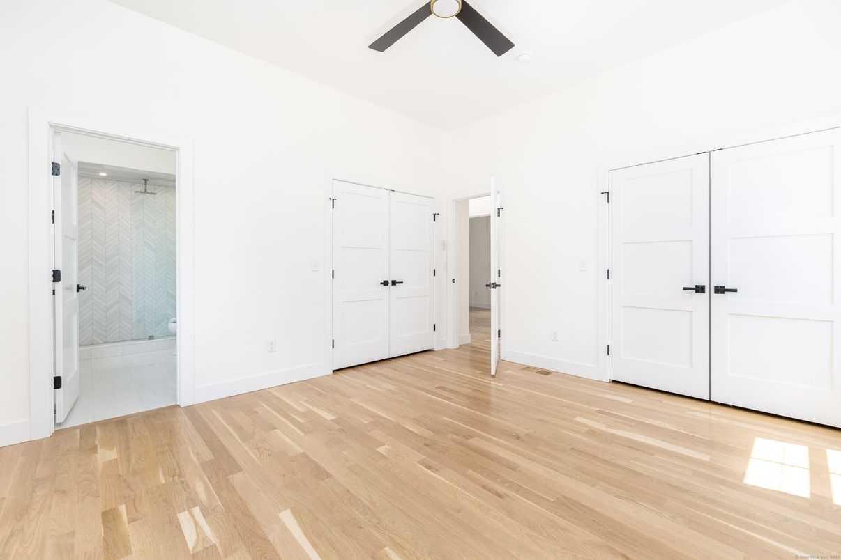 Bathroom, Empty room, Interior, Recessed Lighting, Wood Texture Flooring