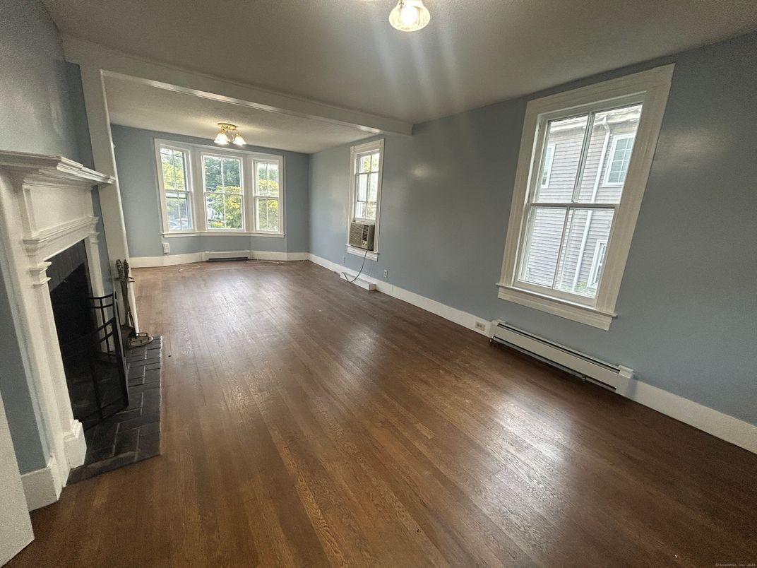 Empty room, Fireplace, Interior, Wood Texture Flooring