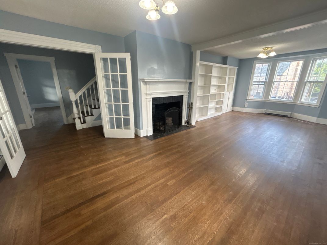 Empty room, Fireplace, Interior, Wood Texture Flooring