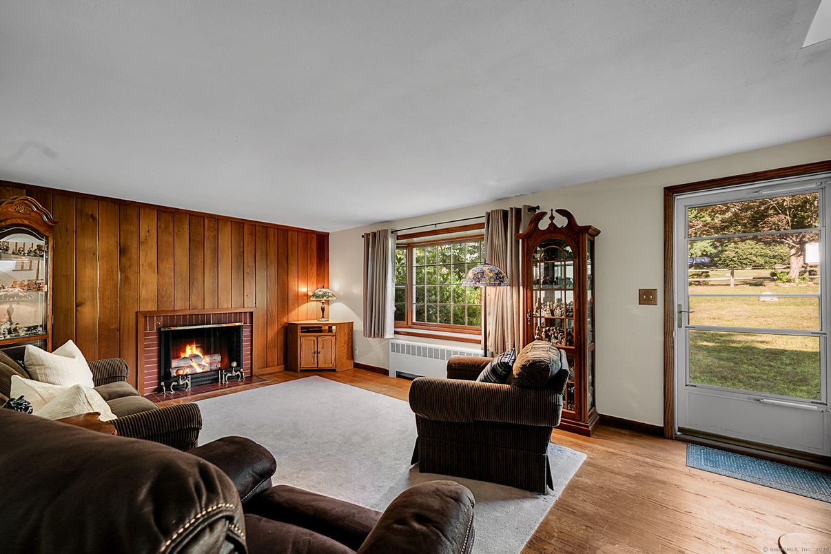 Fireplace, Interior, Living room, Wood Texture Flooring, Wooden Walls