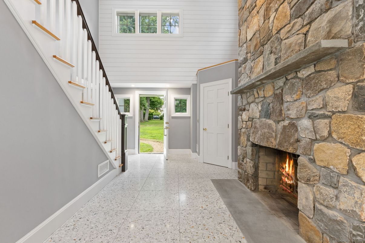 Fireplace, Interior, Stone Walls