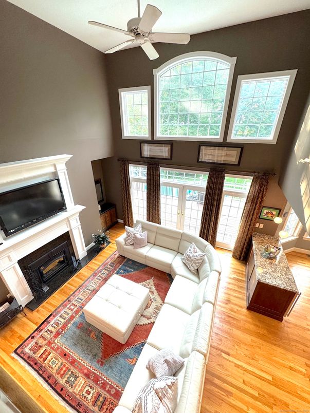 Fireplace, Interior, Living room, Wood Texture Flooring