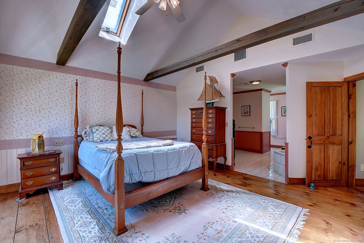 Bedroom, Interior, Wooden Beams, Wood Texture Flooring