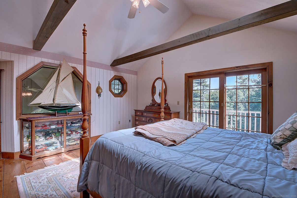 Bedroom, Interior, Wooden Beams, Wood Texture Flooring