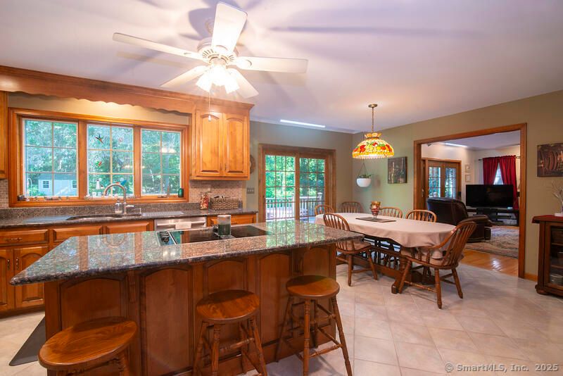 Dining room, Interior, Kitchen, Pendant Lights, Wood Texture Flooring
