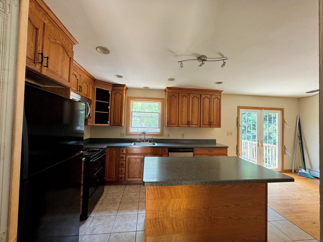 Interior, Kitchen, Wood Texture Flooring