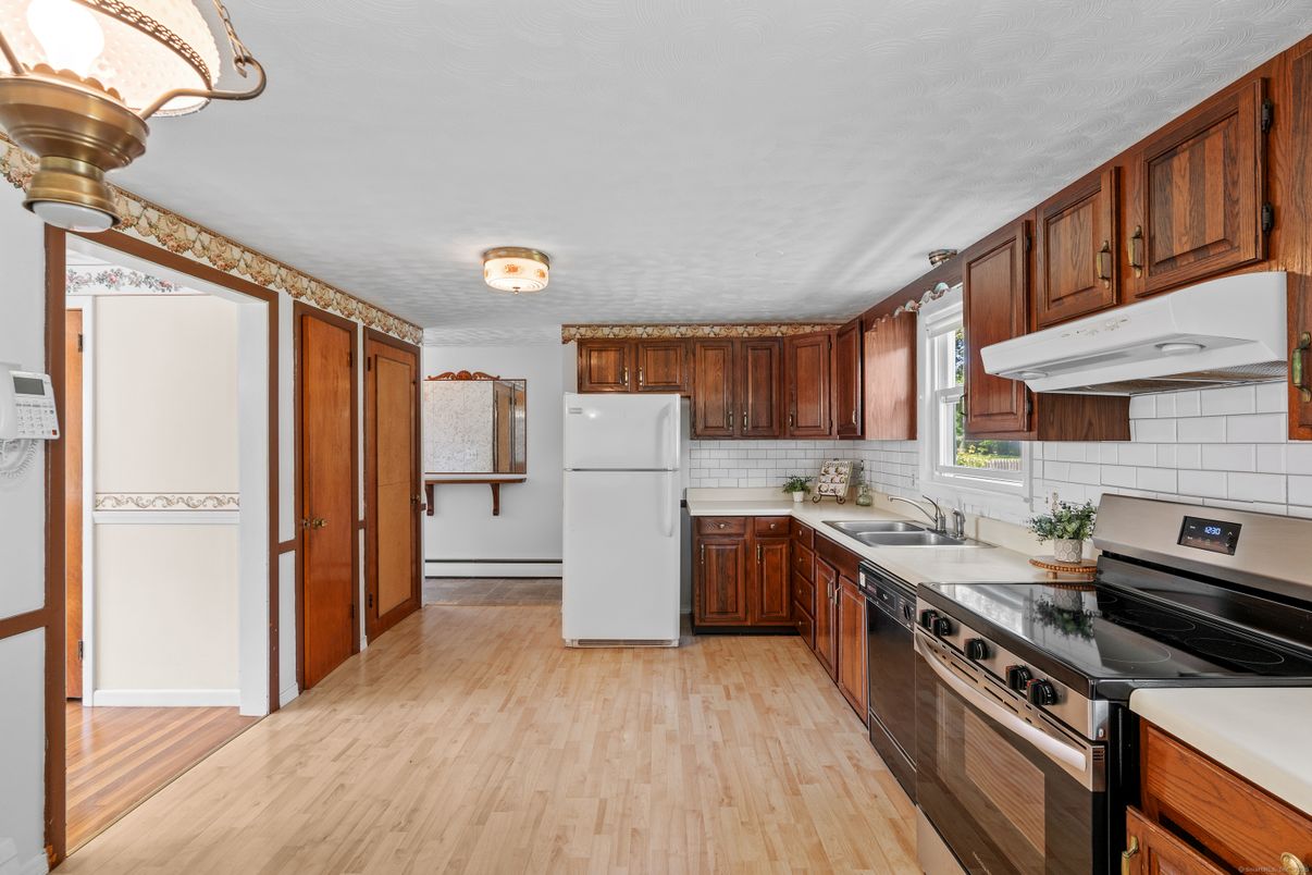 Interior, Kitchen, Wood Texture Flooring