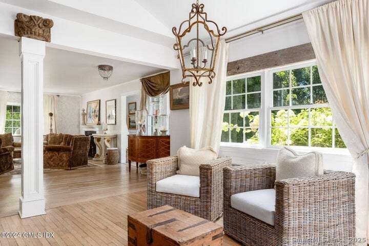 Chandelier, Interior, Living room, Wood Texture Flooring