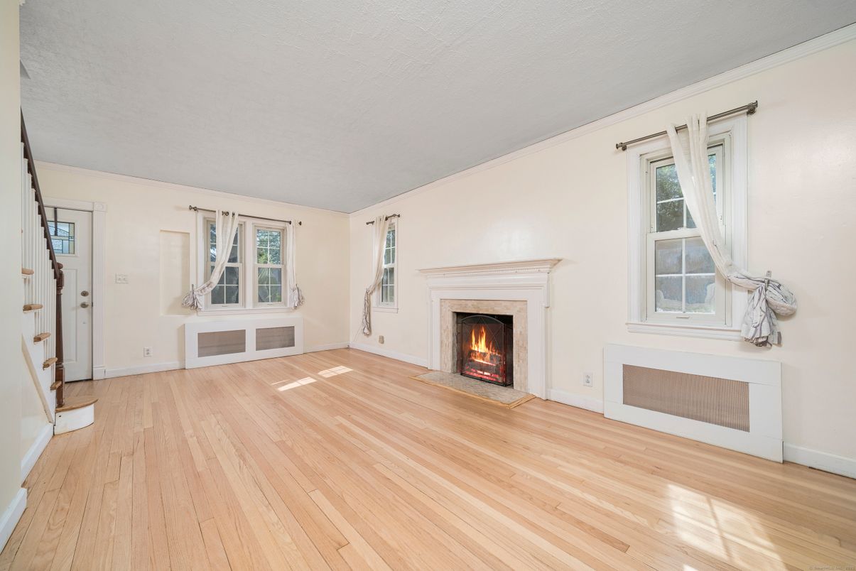 Empty room, Fireplace, Interior, Wood Texture Flooring