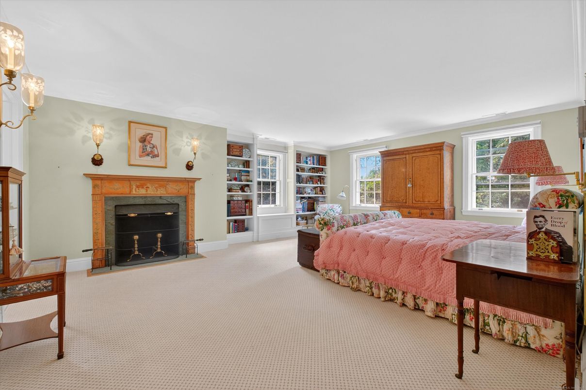 Bedroom, Fireplace, Interior