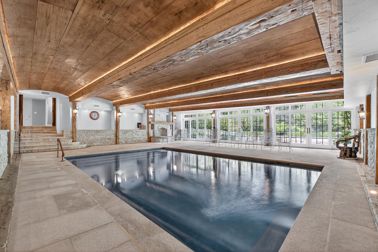 Interior, Pool, Wooden Beams, Wooden Ceilings