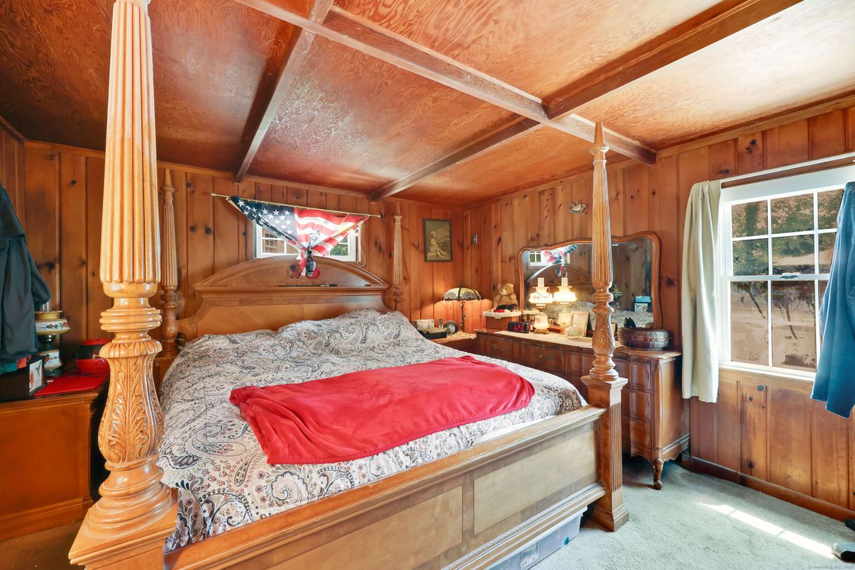 Bedroom, Interior, Wooden Beams, Wooden Walls