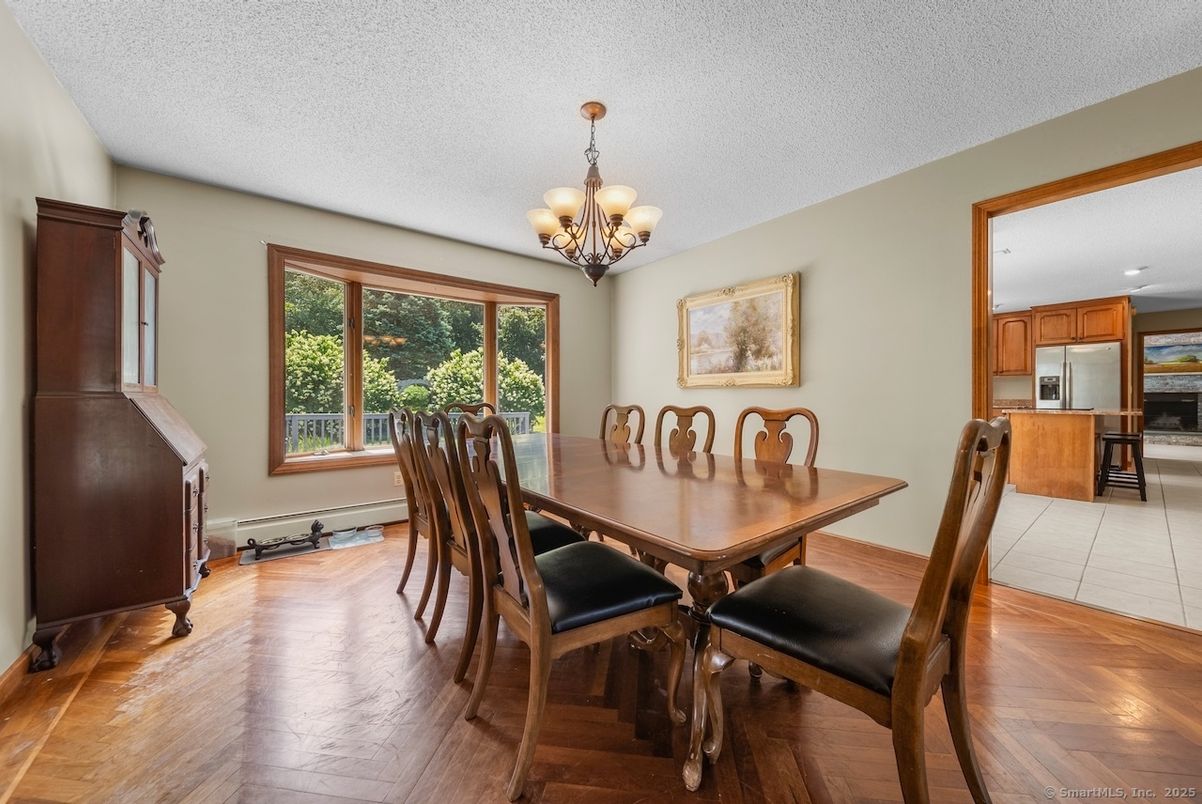 Chandelier, Dining room, Interior, Kitchen, Wood Texture Flooring