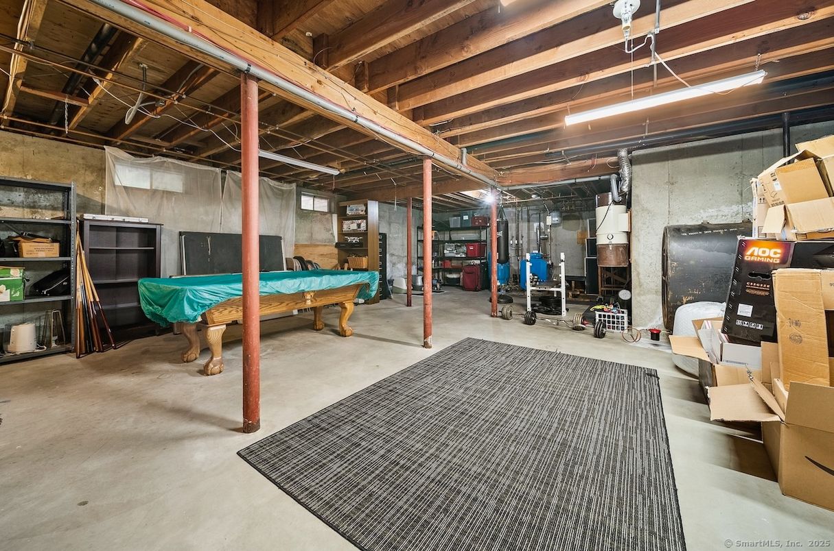 Billiard Table, Game Room, Interior, Wooden Beams