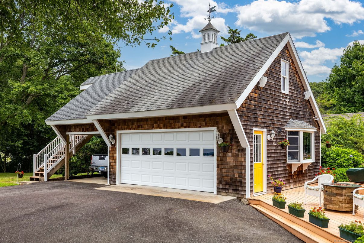 Attached, Detached Garage, Exterior, Facade, A Frame