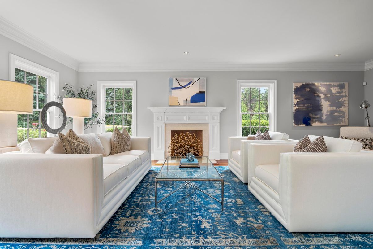 Fireplace, Interior, Living room, Recessed Lighting