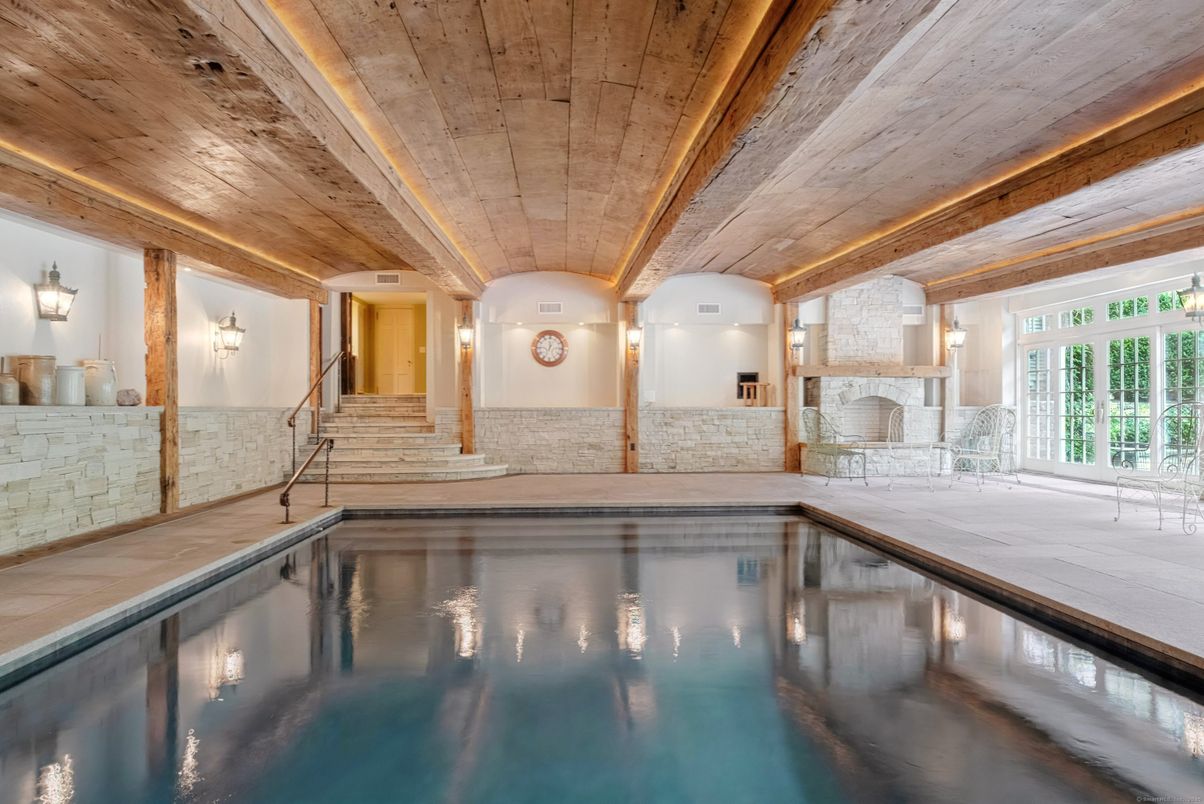 Interior, Pool, Wooden Beams, Wooden Ceilings