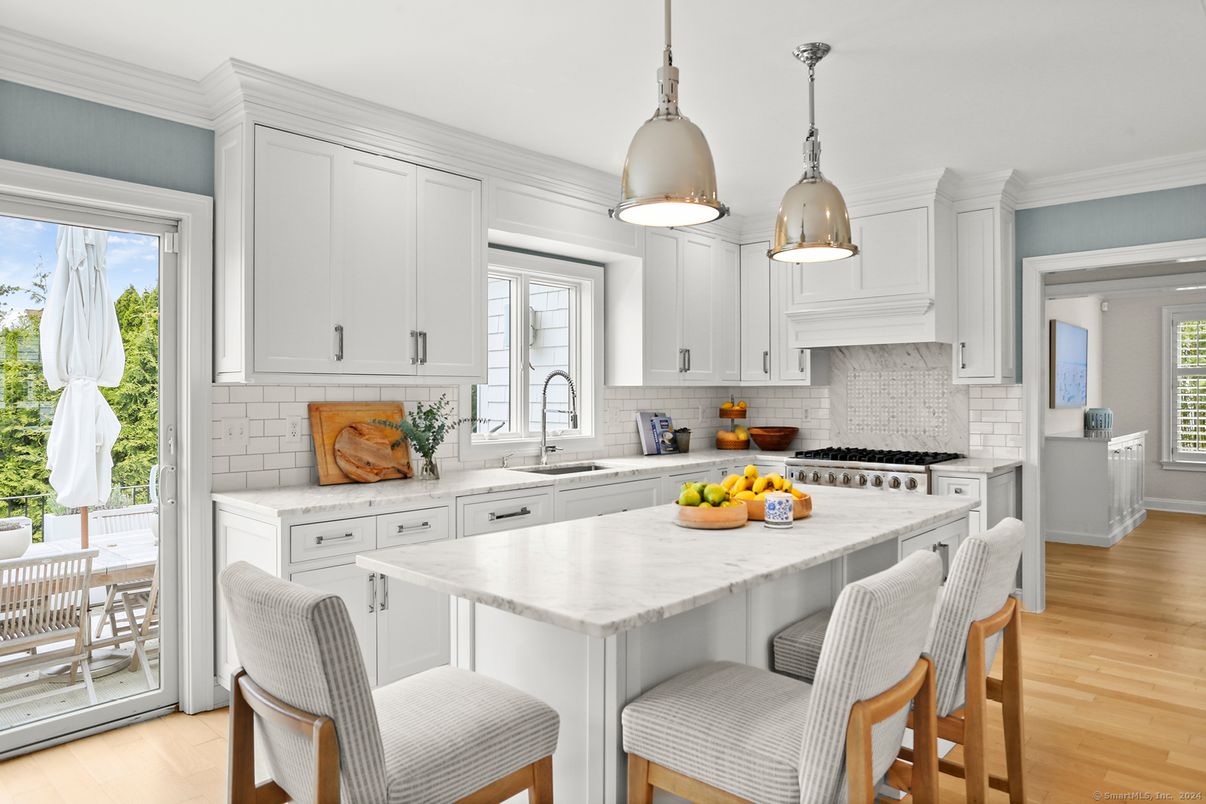 Interior, Kitchen, Pendant Lights, Stainless Steel Appliances, Wood Texture Flooring
