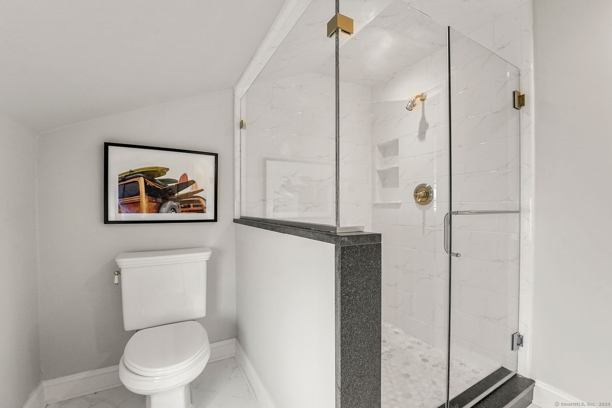 Bathroom, Glass Shower, Interior, Marble, Marble Walls