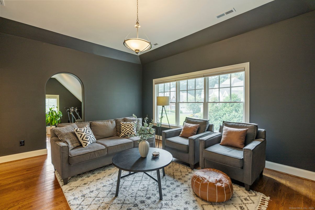 Interior, Living room, Pendant Lights, Wood Texture Flooring