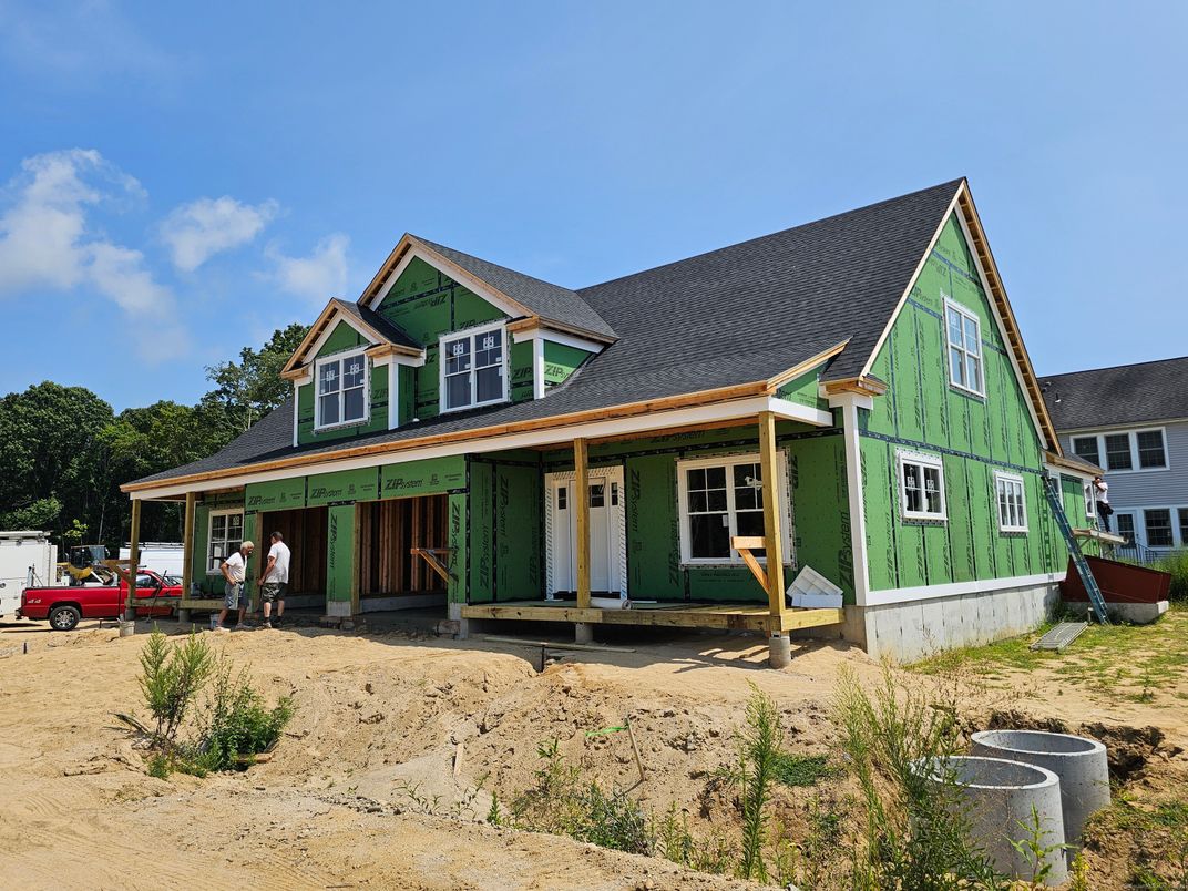 Attached, Exterior, Facade, A Frame