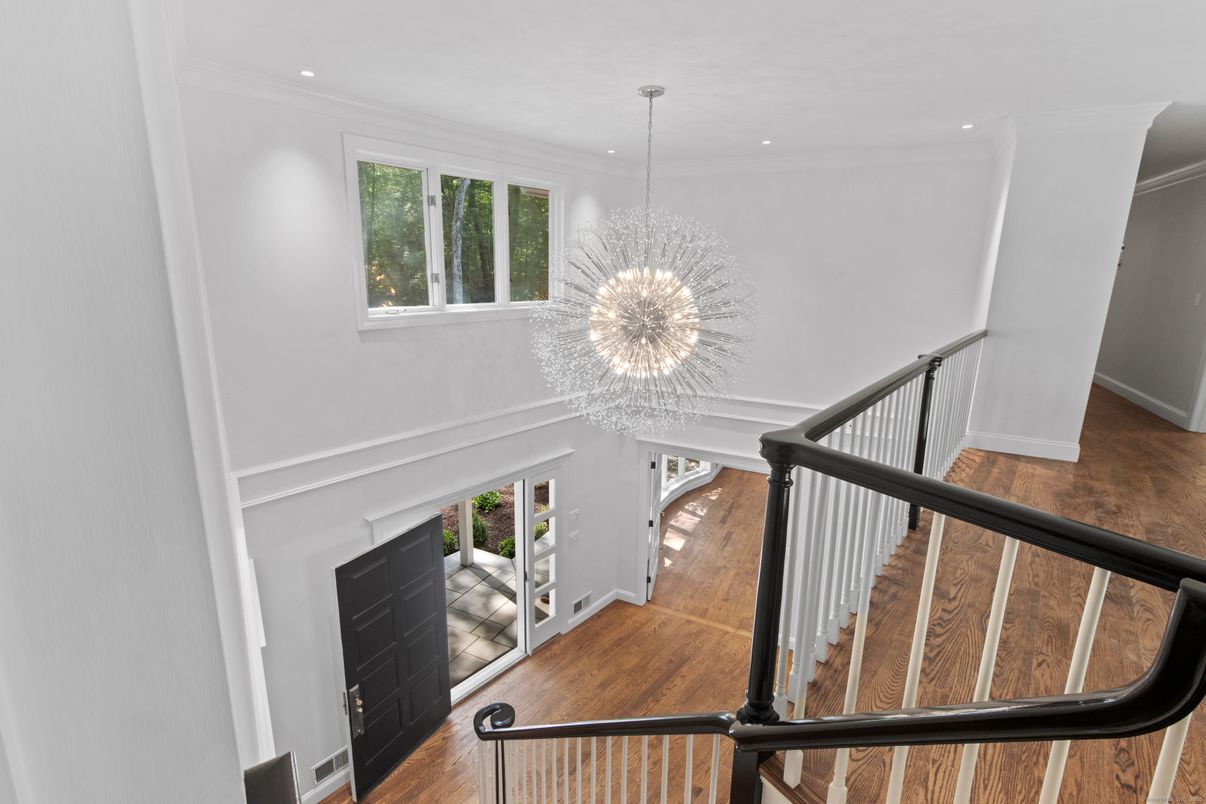Chandelier, Interior, Recessed Lighting, Wood Texture Flooring