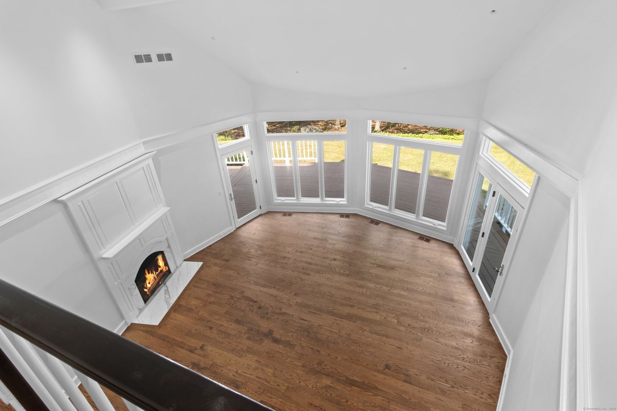 Empty room, Fireplace, Interior, Wood Texture Flooring
