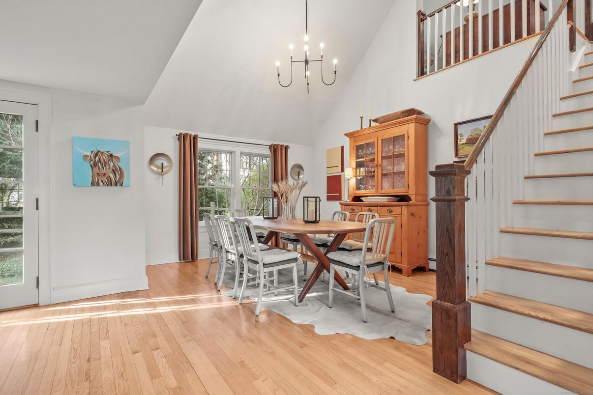 Chandelier, Dining room, Interior, Wood Texture Flooring