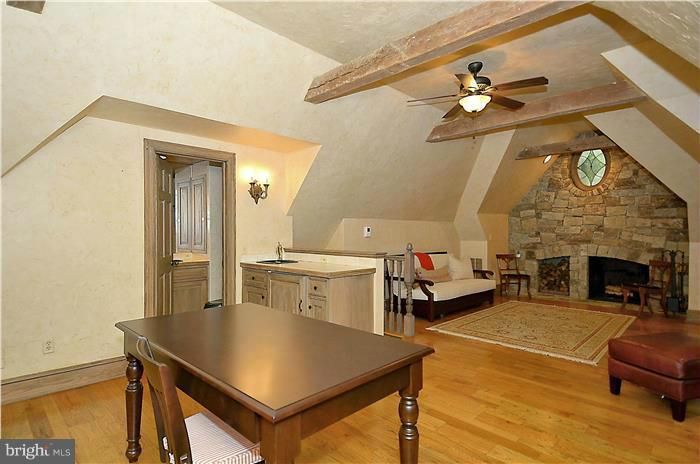 Fireplace, Interior, Stone Walls, Wooden Beams, Wood Texture Flooring