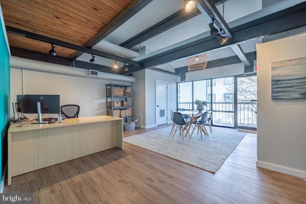 Home Office, Interior, Wooden Ceilings, Wood Texture Flooring