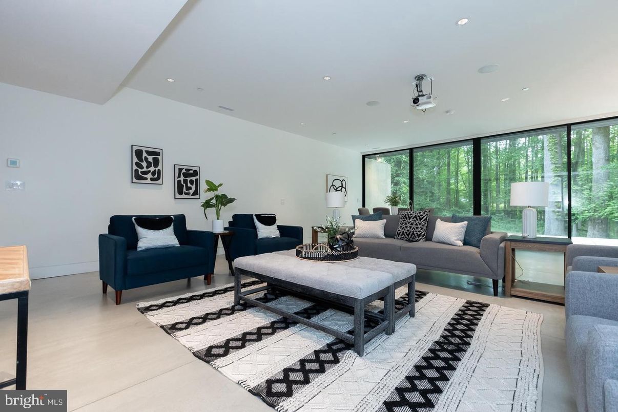 Interior, Living room, Recessed Lighting